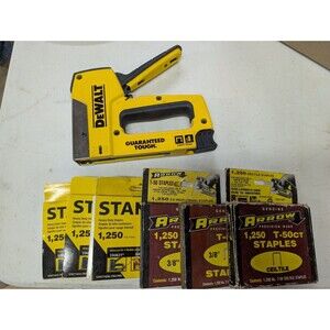 DeWalt DWHTTR350 HEAVY-DUTY ALUMINUM STAPLER w/ 6 misc. boxes of staples